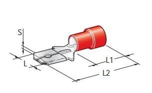 Terminal Isolado Vermelho M630 Macho