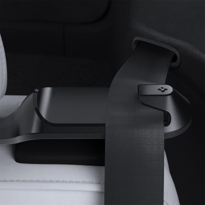 Suporte para cinto de segurança para assento traseiro desenhado para Tesla Model Y - preto Suporte para cinto de segurança para assento traseiro desenhado para Tesla Model Y - preto