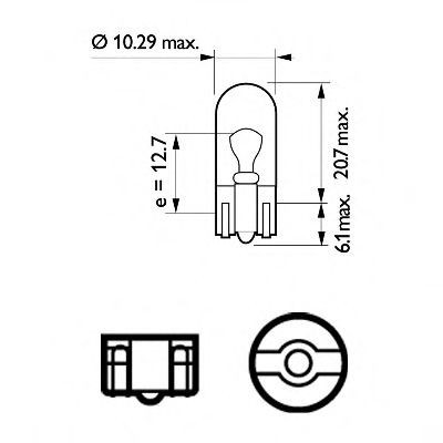 Lampadas 12v 5w t10 12961 Lampadas 12v 5w t10 12961