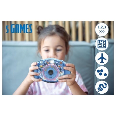 Máquina fotográfica digital Stitch com jogos incluídos