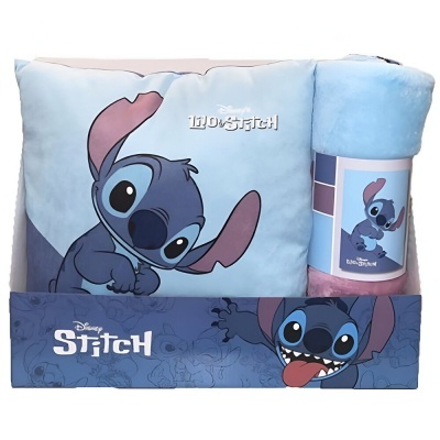 Conjunto Manta + Almofada Stitch