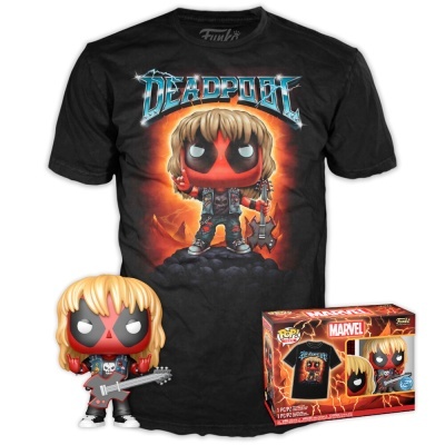 Conjunto T-shirt e figura POP Deadpool Heavy Metal