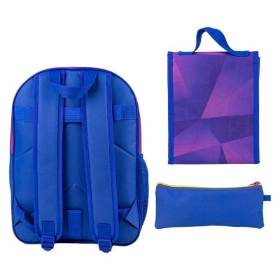 Conjunto Mochila + Estojo + Lancheira Sonic
