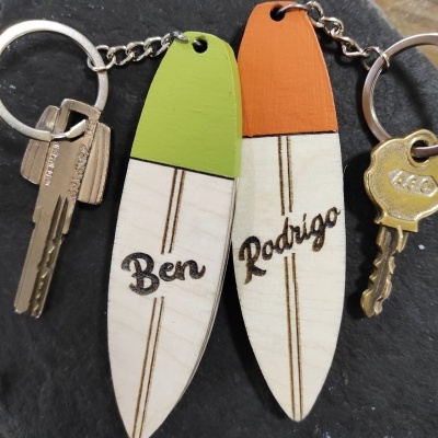 Custom Surfboard Keychain