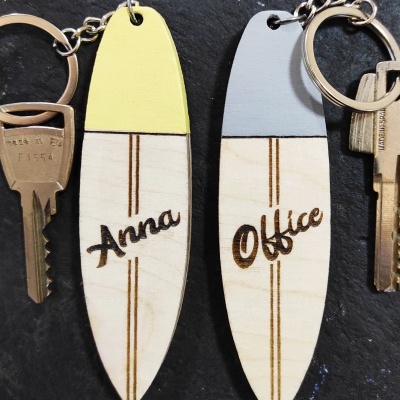 Custom Surfboard Keychain