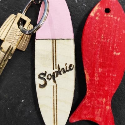 Custom Surfboard Keychain