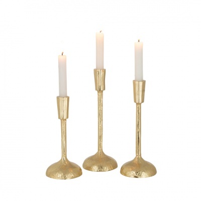 Candelabros Dourados - Três Unidades