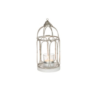 Gaiola em Metal Prateado