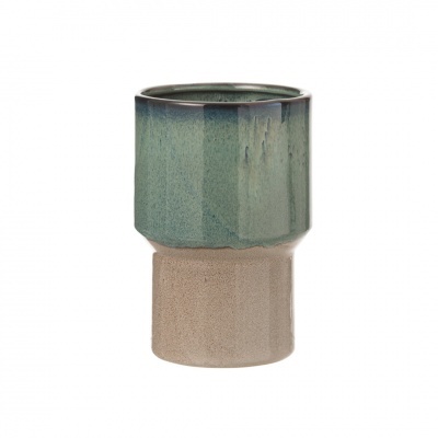 Vaso em Cerâmica  Jade - Verde/Cinza