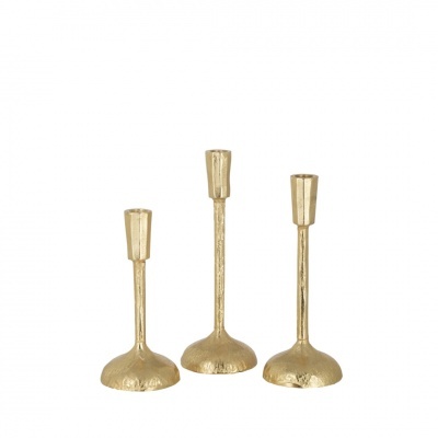 Candelabros Dourados - Três Unidades