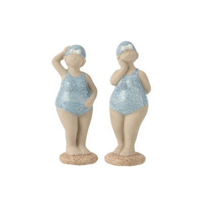 Banhista em Cerâmica - Azul