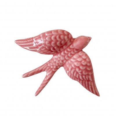 Andorinha em Cerâmica Rosa