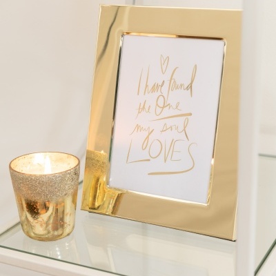 Moldura Metal Dourado