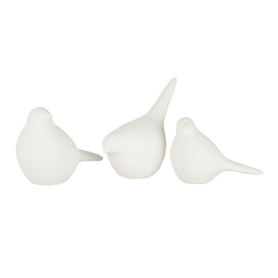 Pássaro em cerâmica branca mate