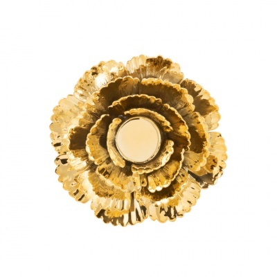 Porta-velas Flor Dourada