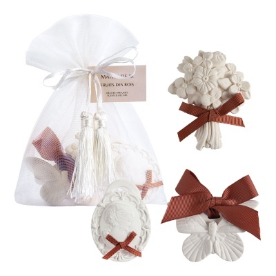 Saquinho de Organza com Três Gessos Perfumados - Fruits des Bois
