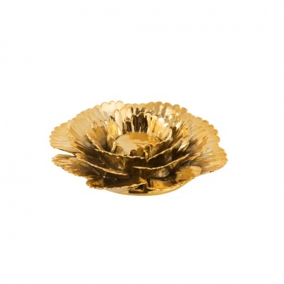 Porta-velas Flor Dourada
