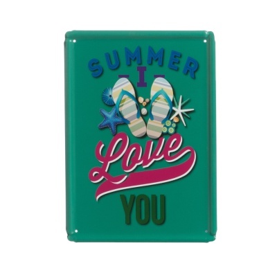 Placa em Metal "Summer I Love You"