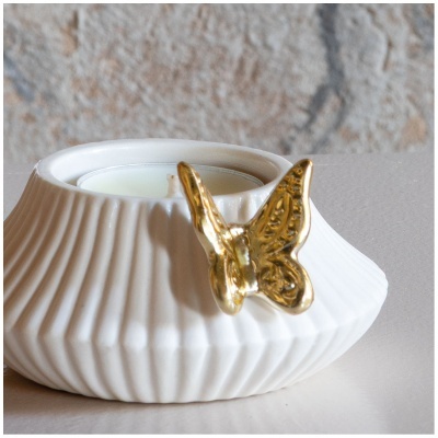 Coffret Porta-velas Borboleta Mathilde M. - Rose Élixir