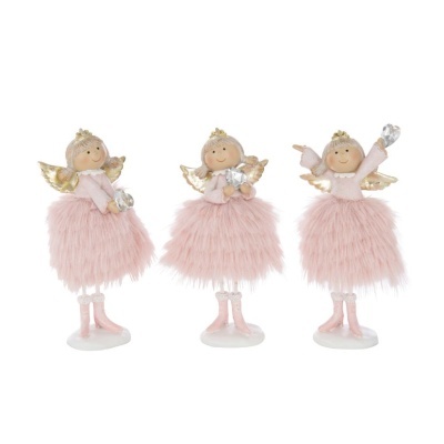 Menina Anjo Rosa com Coração - Grande