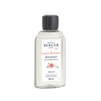 Frasco transparente de recarga Bouquet Paris Chic Maison Berger Paris 200 ml