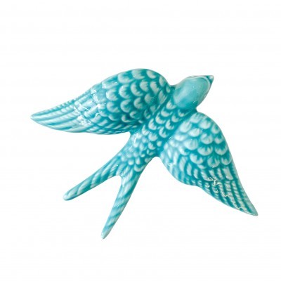 Andorinha em Cerâmica Verde Água