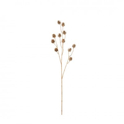 Ramo de pinhas douradas