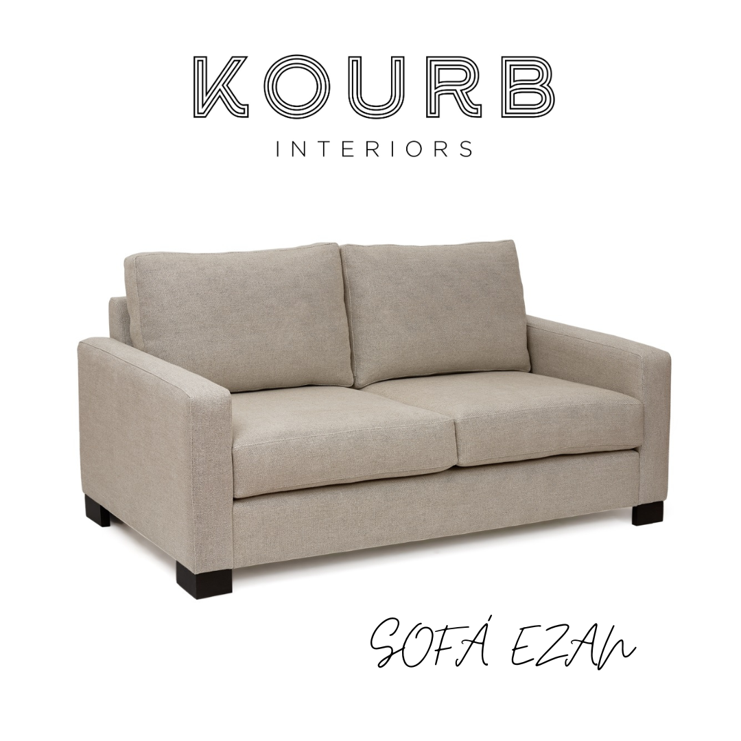 Sofá Ezan - 2 Lugares em Chenil Camel