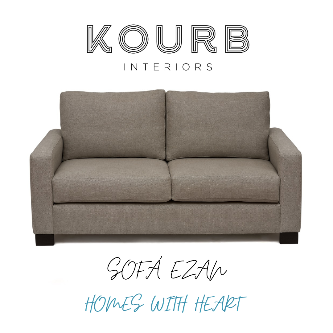 Sofá Ezan - 2 Lugares em Chenil Castanho