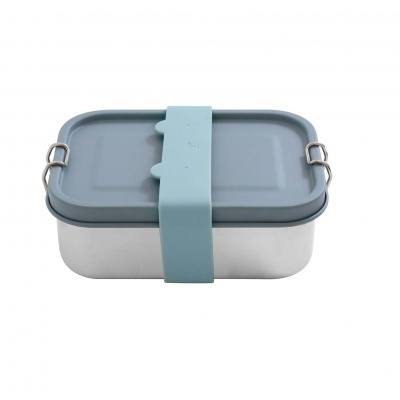 LANCHEIRA AÇO - AZUL MARINHO (16x11x 5,5 cm - 700ml)