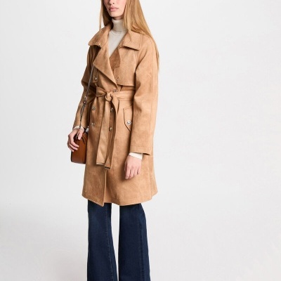 suede trenchcoat