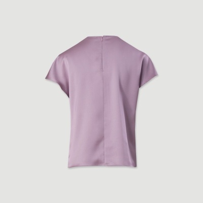 Camisola lavanda de manga curta vista de trás