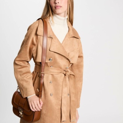 suede trenchcoat