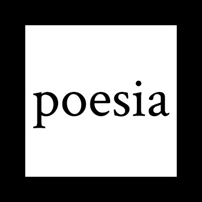 Palavra 'poesia' em letras pretas sobre fundo branco