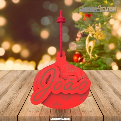 Bola de Natal - Flocos de Neve Nome Personalizado