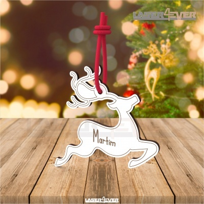 Bola de Natal - Rena Nome Personalizado