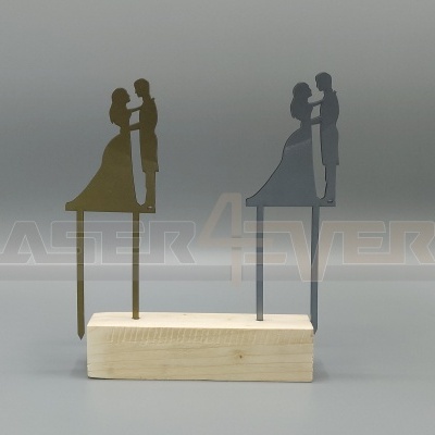 Topo de bolo para Casamento - Tema Casal Romântico