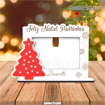 Moldura - Feliz Natal Padrinhos - Nome Personalizado