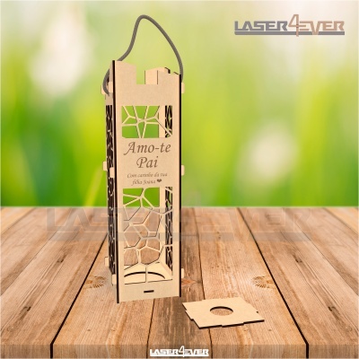 Caixa para Garrafa de Vinho - Frase Personalizável