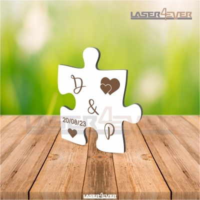 Íman Lembrança Casamento - Peça Puzzle
