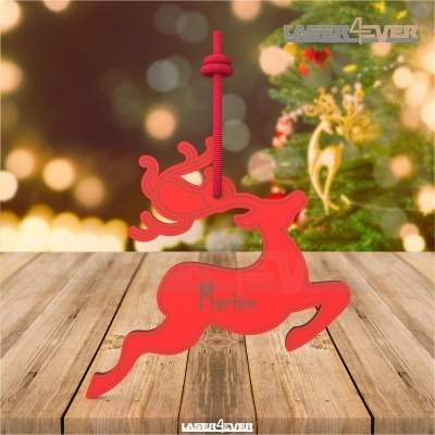 Bola de Natal - Rena Nome Personalizado