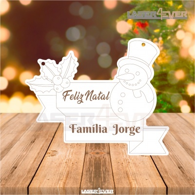 Placa Decorativa - Boneco de Neve Nome Família Personalizado