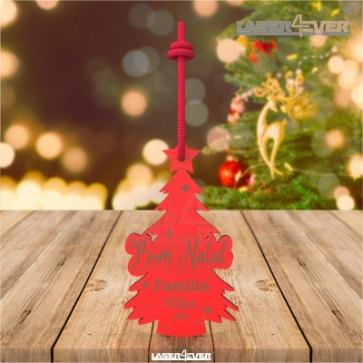 Bola de Natal - Árvore Nome Família Personalizado
