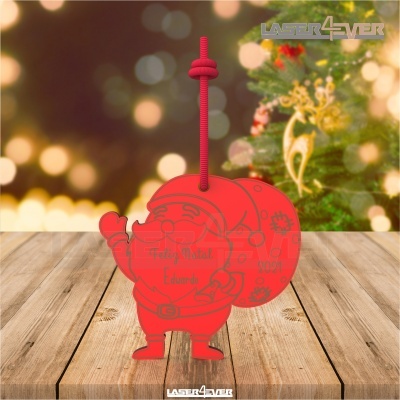 Bola de Natal - Pai Natal Nome e Ano Personalizado