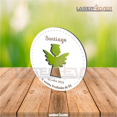 Íman Lembrança Profissão de Fé Círculo Anjo