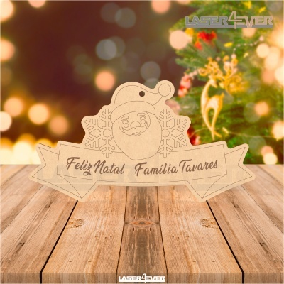 Placa Decorativa - Pai Natal Nome Família Personalizado