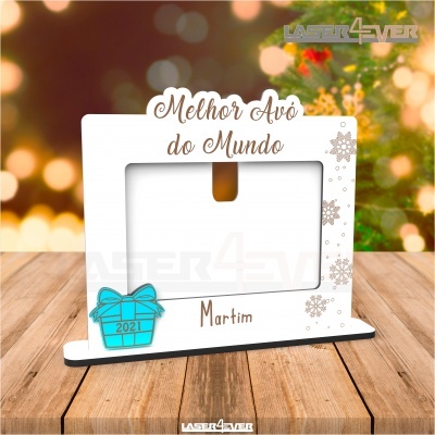 Moldura - Melhores Avós / Avó / Avô do mundo - Nome e Ano Personalizado