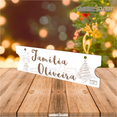 Placa Decorativa - Duende Nome Família Personalizado