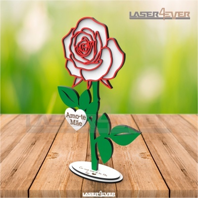 Rosa - Amo-te Mãe - Nomes Personalizados