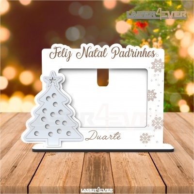 Moldura - Feliz Natal Padrinhos - Nome Personalizado